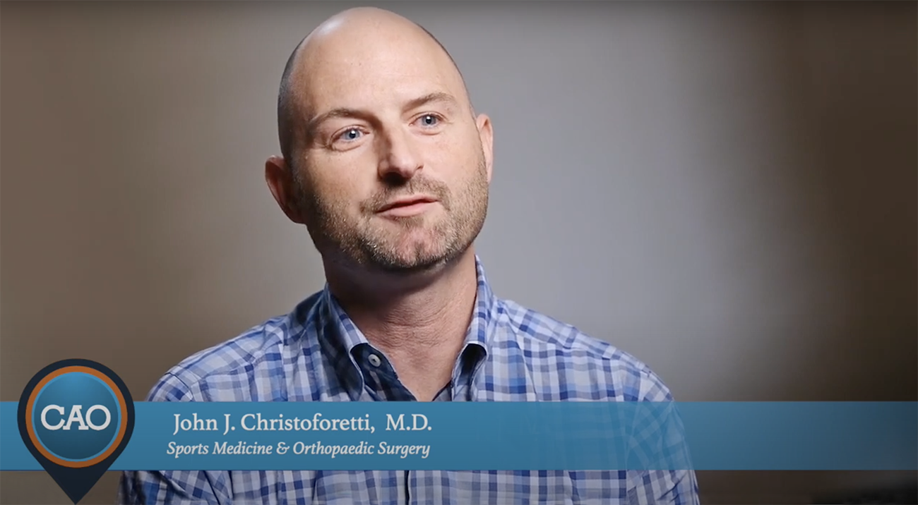 Meet orthopedic surgeon dr. john Christoforetti who specializes in arthroscopic surgery and sports medicine